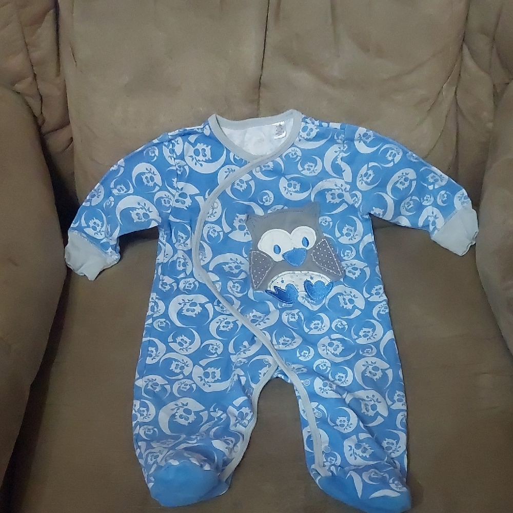🍂❄️🌷🏖Blue Owl Print Kids One Piece